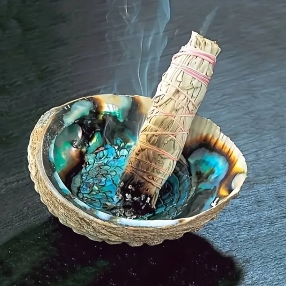 Source Unknown Other - Abalone Bowl and Sage Smudge stick